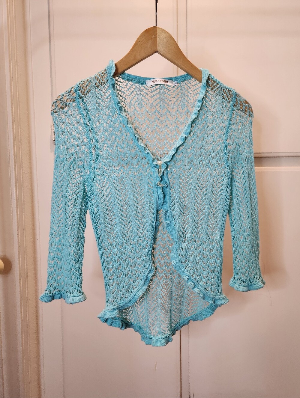 My de girl blue knitted cardigan